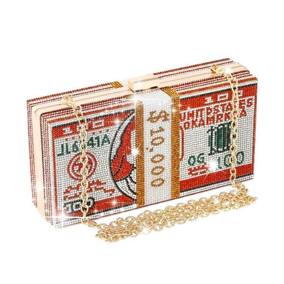 Bling Dollar Bill Bag - Picture 1 of 11